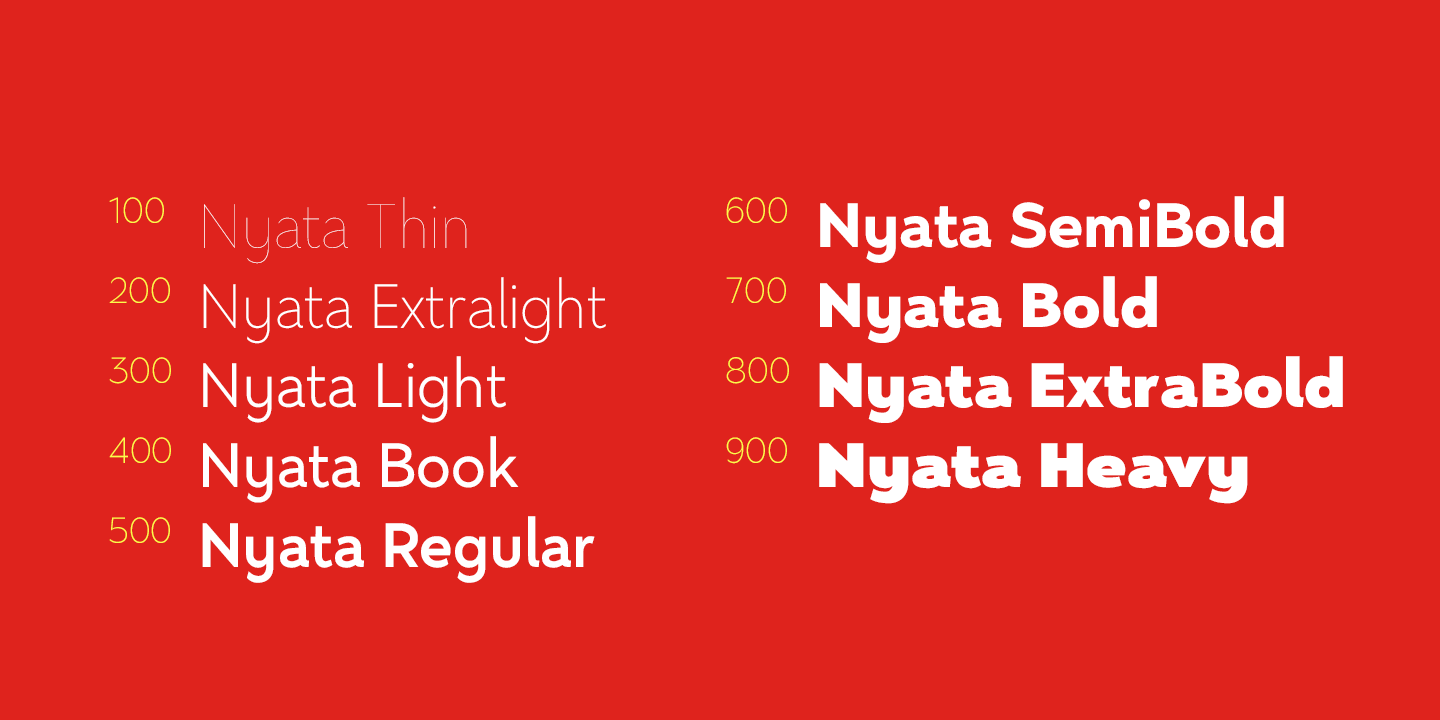 Пример шрифта Nyata #9